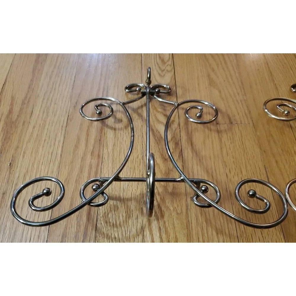 Vintage Brass Gold Metal Picture Stand Easels Set of 2 Hollywood Regency‎